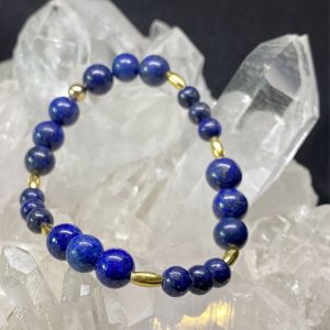 Lapis Lazuli with Gold Plated Spacer Beads
