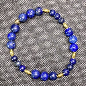 Lapis Lazuli with Gold Plated Spacer Beads